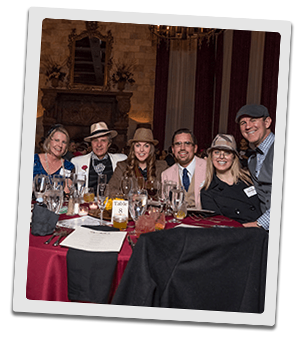 Chicago Murder Mystery party guests at the table